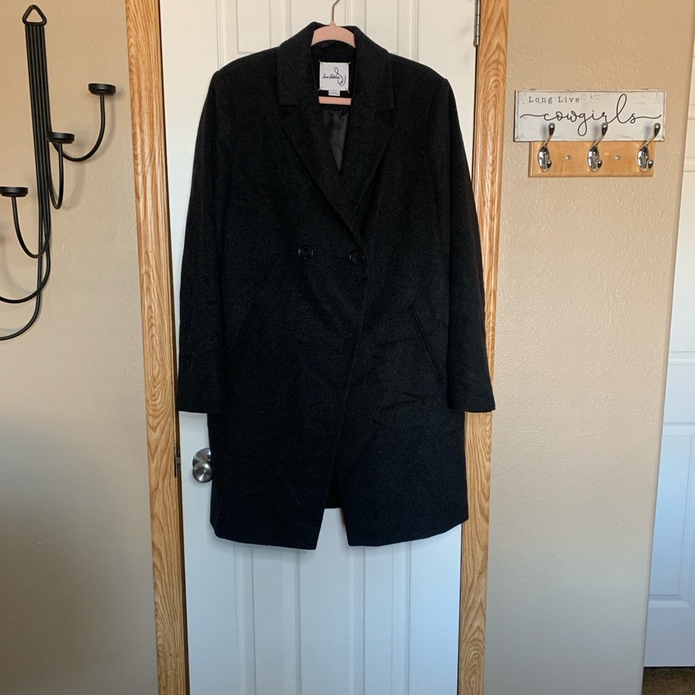 SAM EDELMAN Wool Blend Double Breasted Long Coat Size Large - Picture 9 of 12
